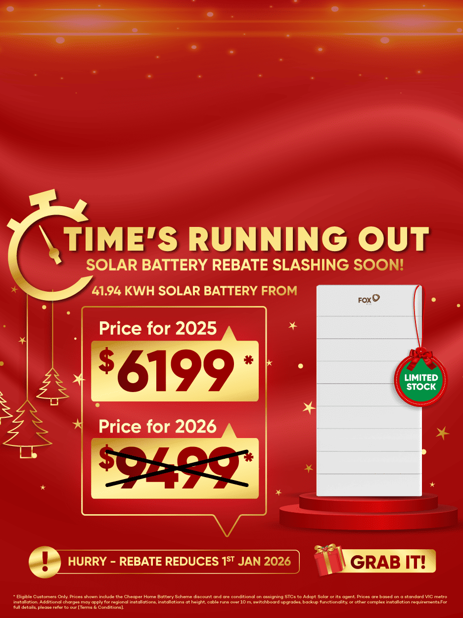 Solar power system with battery for home energy independence