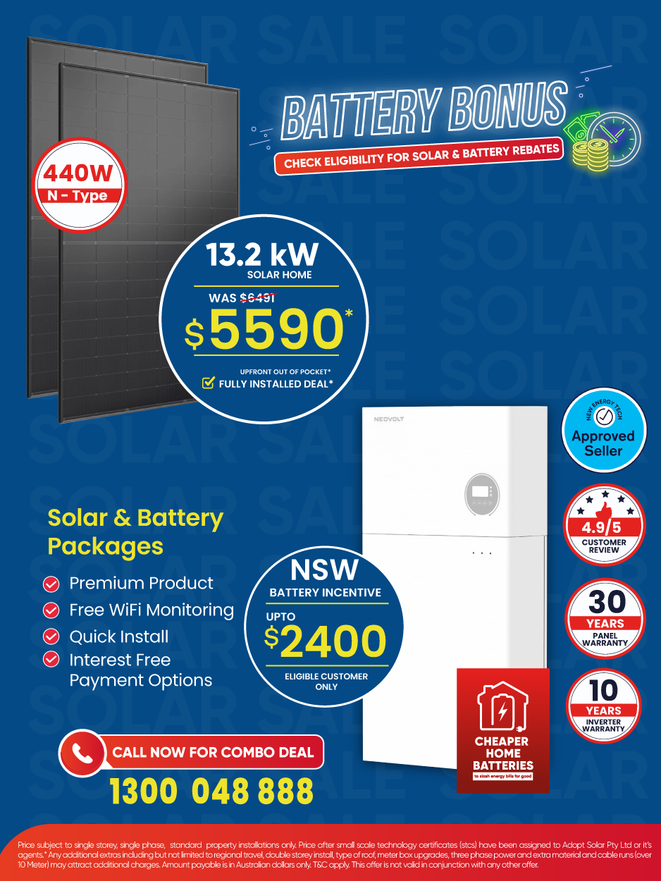 solar 6.6 packages and battery sale banner