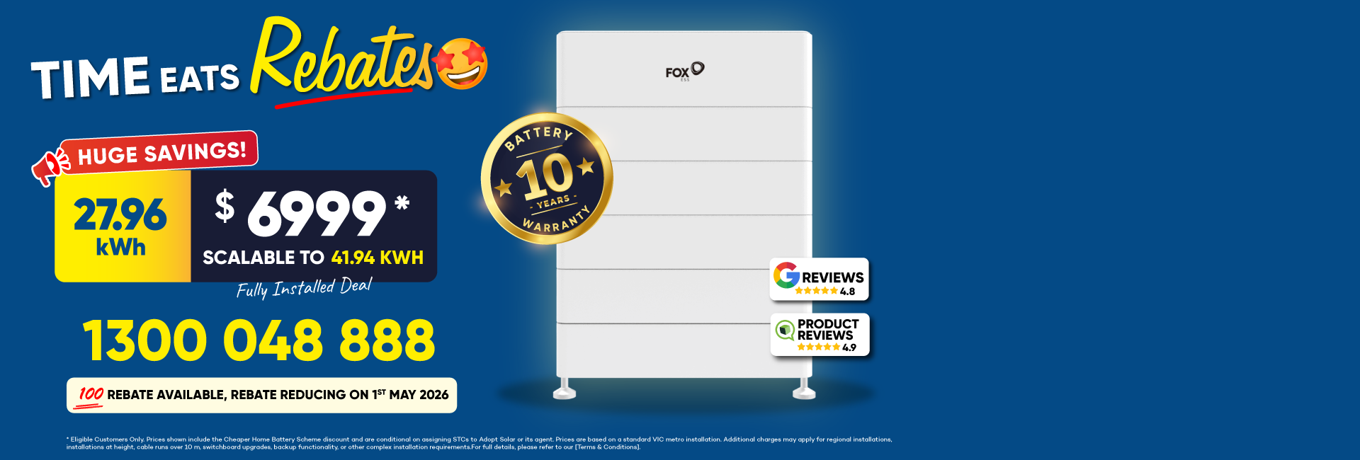 Flash sale on 6.6 kW solar package with battery loan options banner