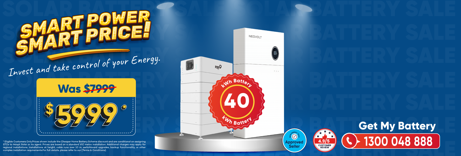 Flash sale on 6.6 kW solar package with battery loan options banner