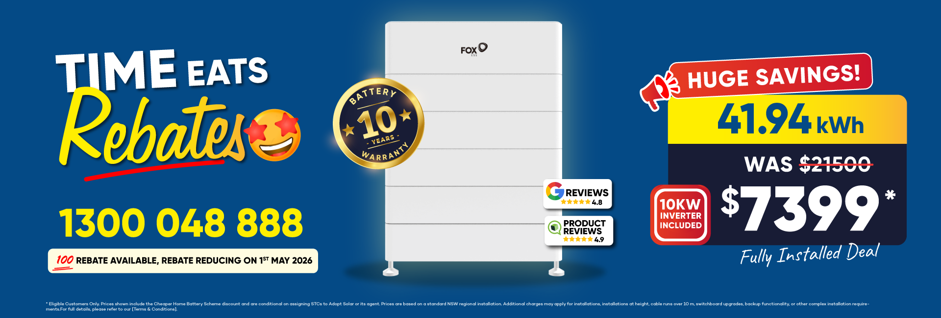 Flash sale poster solar package  with NSW battery rebate