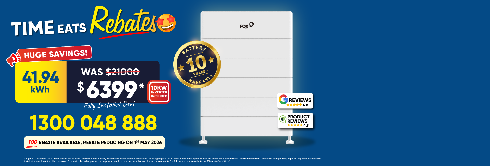 Flash sale on 6.6 kW solar package with battery loan options banner