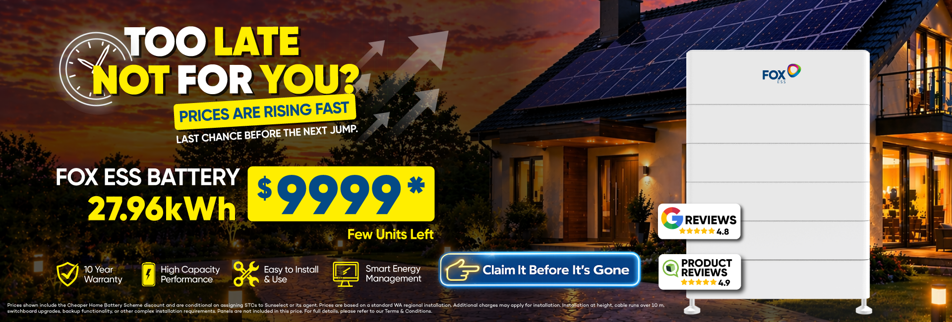 solar packages sale mobile banner