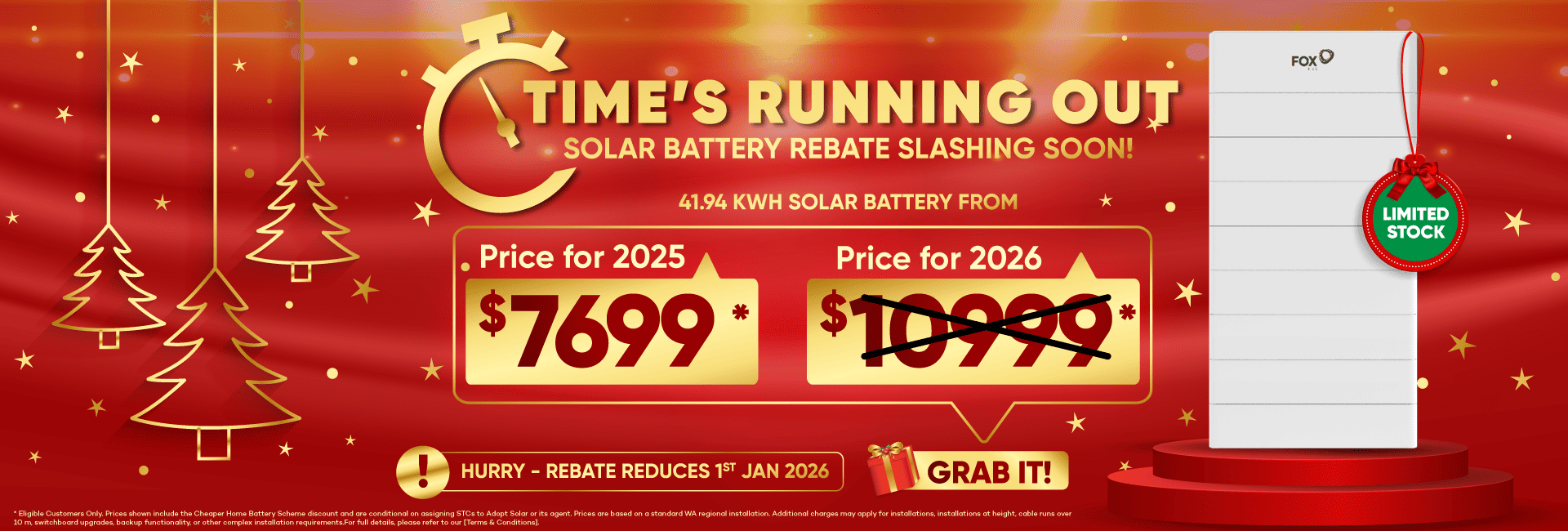 solar packages sale mobile banner